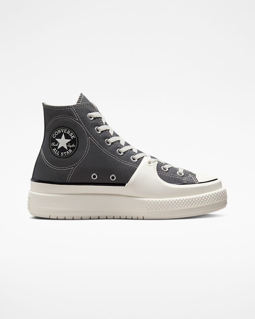 Zapatillas Altas Converse Chuck Taylor All Star Construct Mujer Gris Blancas | PE 7250P8